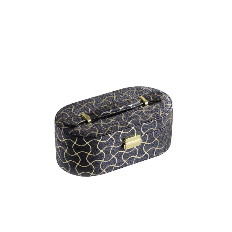 Étui à bijoux en cuir avec miroir 9,5 po