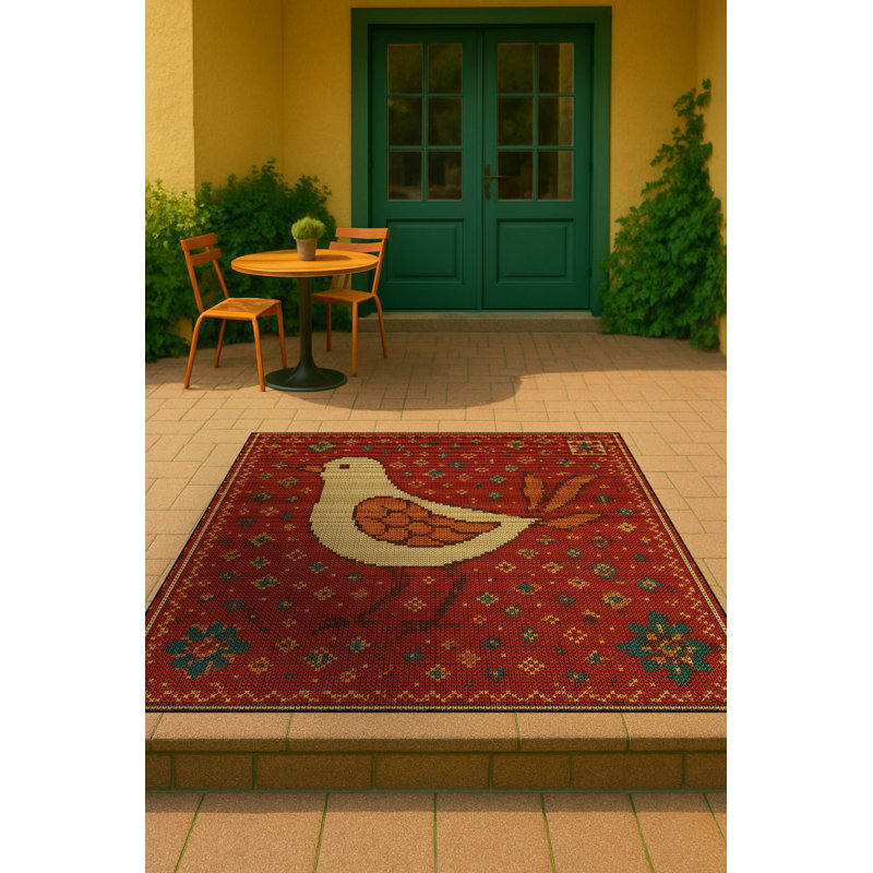 Tapis tissé à la main Mosso, 4 pi 11 po x 9 pi 10 po