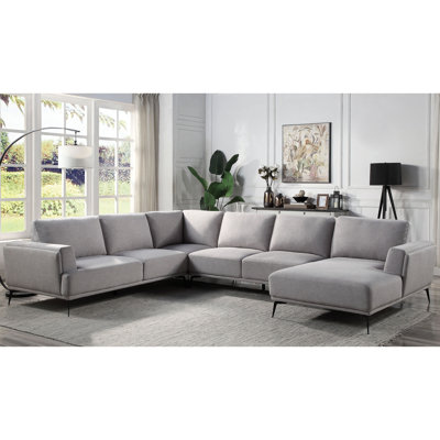 Araujo Upholstered U-Shaped Sectional Right Hand Facing