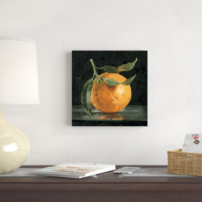 Nature morte orange foncé I, H 12 po x l 12 po
