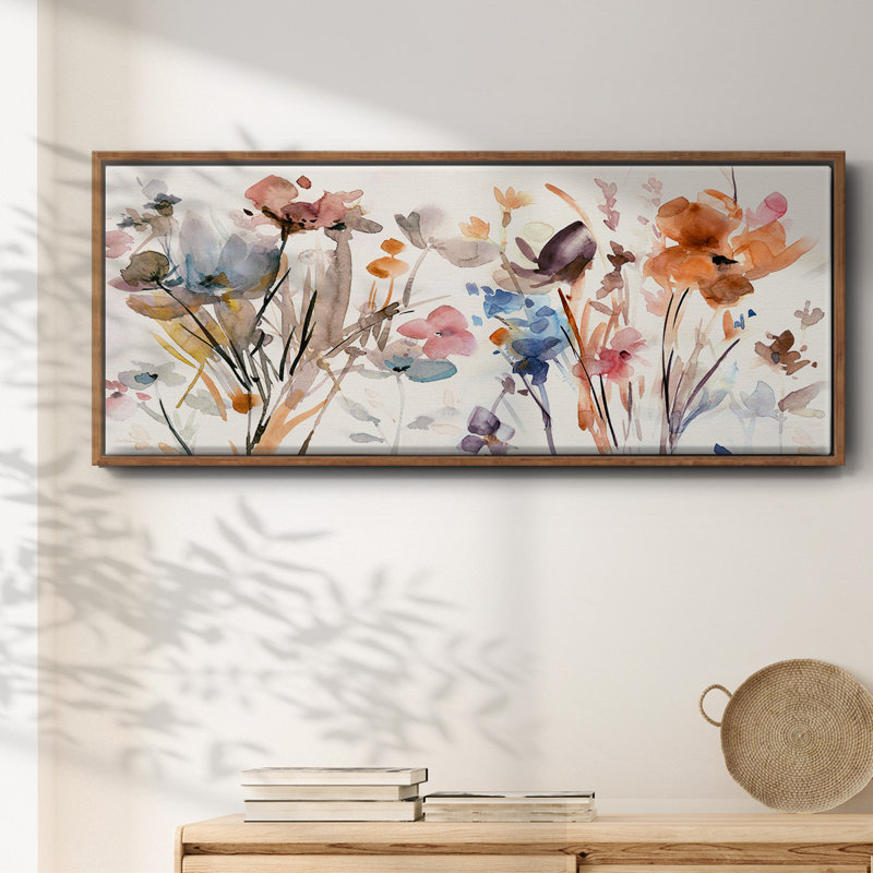 Pop Garden- Framed Canvas, 20" H x 50" W