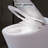 Heated Seat Smart Toilet  Without Bidet, Upmarket Compact Dual Flush Toilet 1/1.28 Gpf, Tank Less Toilet With Adjustable Temp Heated Seat, Foot Sensor Flush, White Night Light, Knob Control,Auto Flush