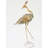 Metal White Heron Garden Statue