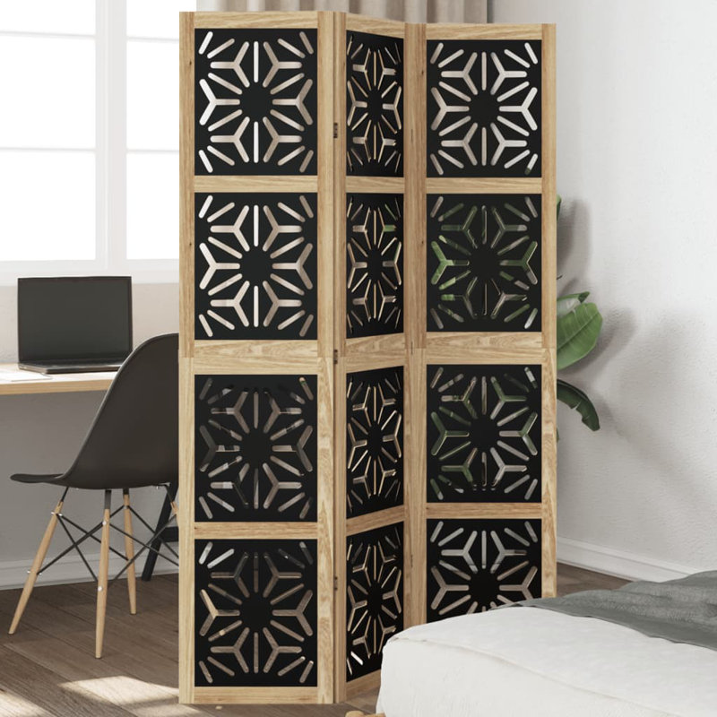 Cellestine Solid Wood Accent Room Divider, 180cm H x 110cm W