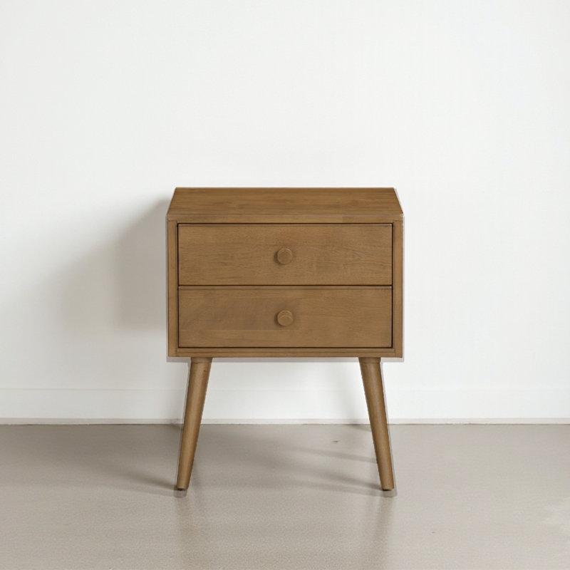  Table de chevet Lux avec 2 tiroirs, de conception adaptable, capacité de charge de 150 lb, résistante à l'eau, rehausse votre espace, facile à assembler