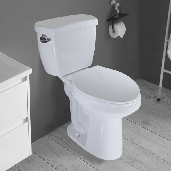 Yingze 21 inches Extra Tall Elongated Two Piece Toilet Side Flush 1.28 ...