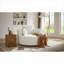 Fauteuil d'appoint pivotant à 360 ° en chenille beige, assise confortable pour les espaces de vie modernes et les chambres à coucher-1522026414