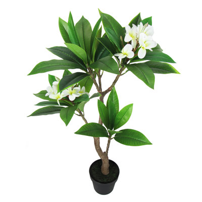 Plumeria artificiel 36 po en pot