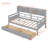 Gray Twin Daybed With Wood Slat Construction - Extra Storage, Functional Bedroom Addition Robust Support Additional Multi-Purpose Decor-925354762
