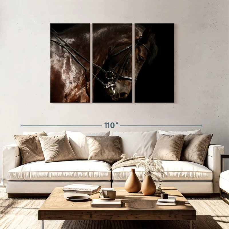 Bridled Horse, 48" H x 74" W