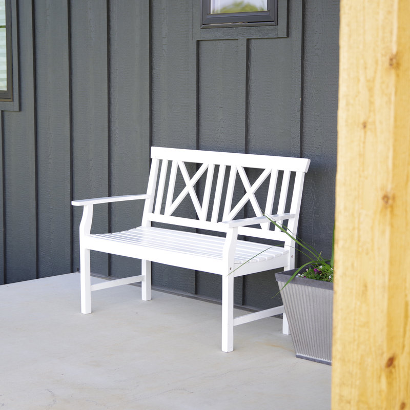 Banc de parc en bois peint Talita