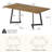 62.2" Farmhouse Dining Table for 4-6, Industrial Rectangular Kitchen Table with Metal Legs for Dining Room, Kitchen