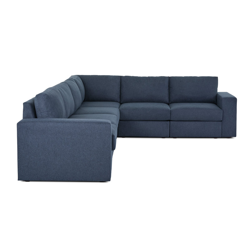 Canapé modulaire 6 places Flex, Bleu