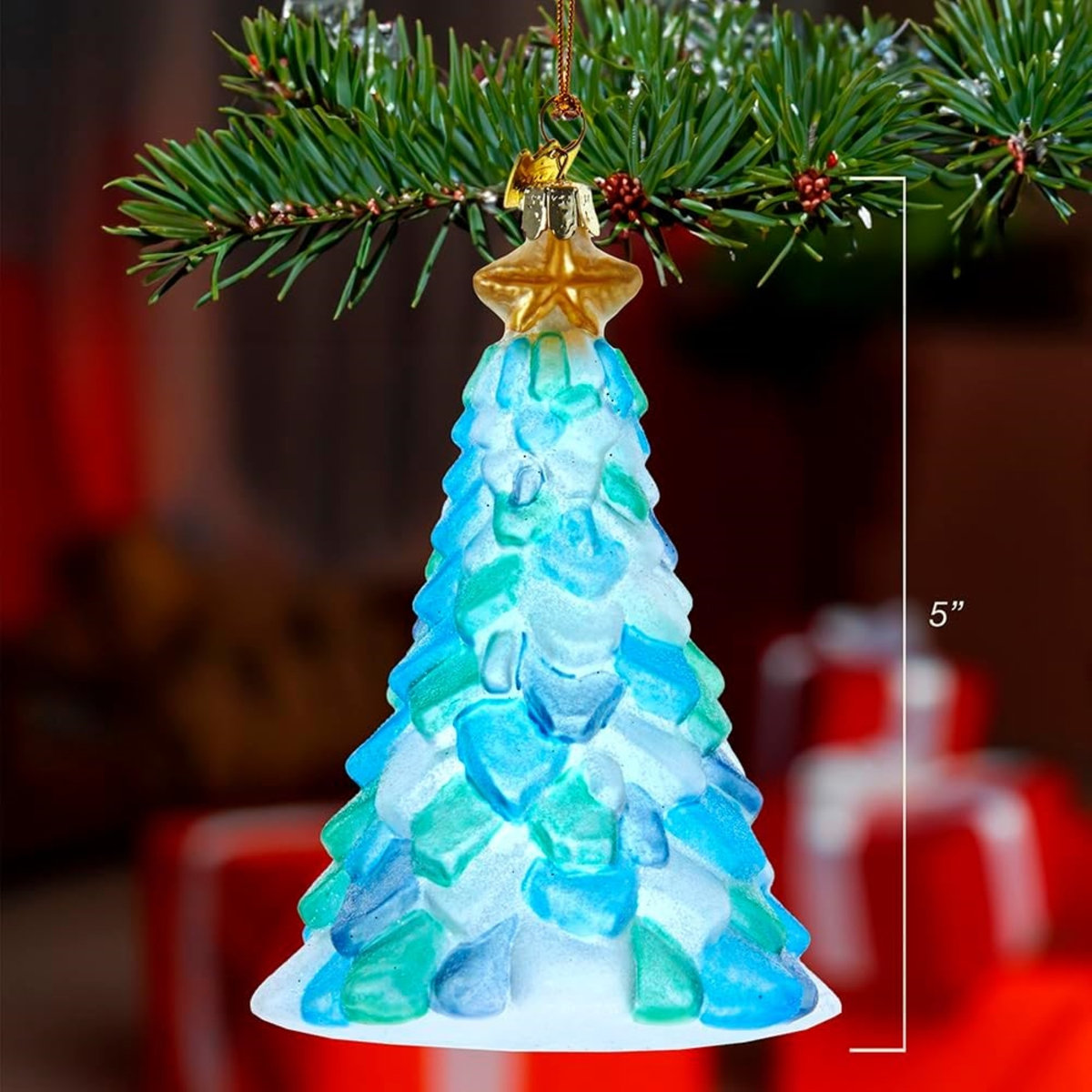 Noble Gems Glass Christmas Ball Tree Ornament