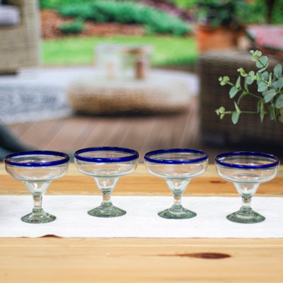 Margaritas Handblown Glass Set of 4