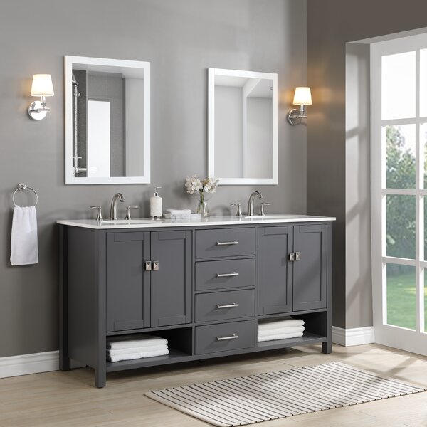 Zipcode Design™ Skye 72'' Double Bathroom Vanity with Quartz Top ...