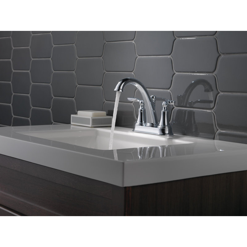 Woodhurst Centerset Bathroom Faucet with Drain Assembly, Chrome, None