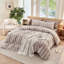 Ensemble de housse de couette rayé 100% coton délavé 3 pièces DONEUS-121887709-121887697