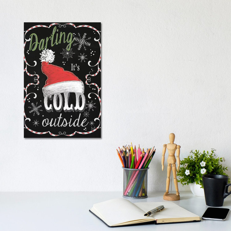 Snow Chalk Art I by Andi Metz - Wrapped Canvas Gallery-Wrapped Canvas Giclée, 20.32 cm H x 30.48 cm W
