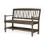 Banc en bois classique gris avec tablette pour un rangement pratique