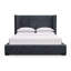 Velvet Wingback Bed