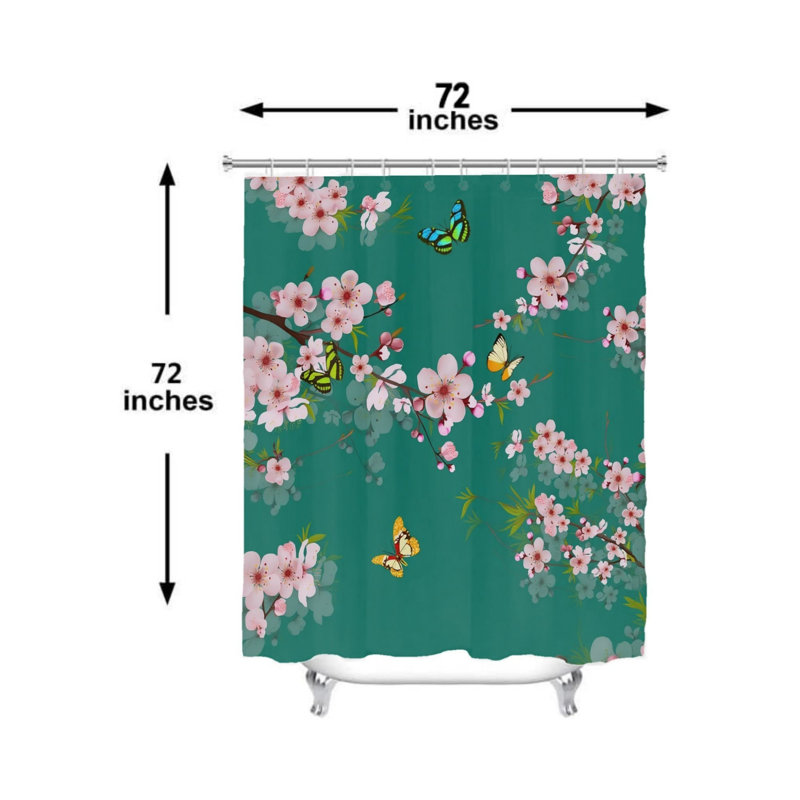 Rideau de douche Cherry Blossom Butterfly 72x72