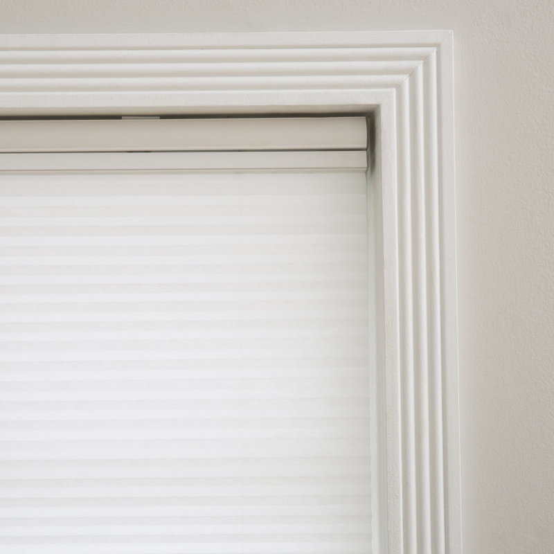 White Cordless Light Filtering Cellular Shade 40"W x 60"H