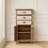 Rustic Wooden Storage Cabinet-2050833908