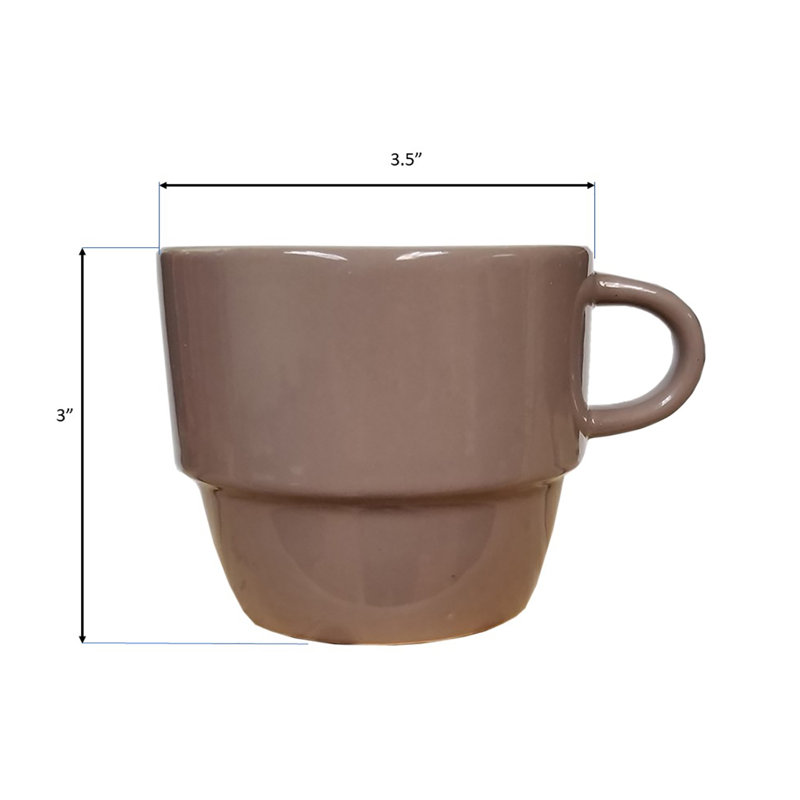 Ensemble de 6 tasses à café avec support