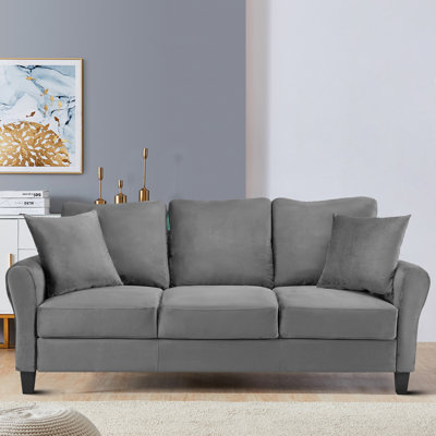 78.35"" Velvet Rolled Arm Sofa -  Latitude RunÂ®, 8E5E123F93C845678576F3406664E22C