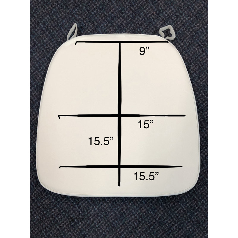 Outdoor 2'' Dining Chair Seat Cushion, White