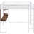 Metal Loft Bed With Desk And 2 Shelves, White - Space Utilizing Option Full Size Shelves Construction-2084754362