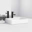Lavabo de salle de bain vasque rectangulaire en céramique 16 po PLUSTEEL