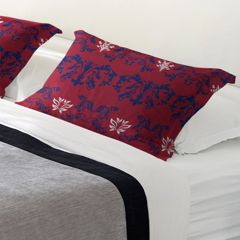 Taie décorative New York, Standard, Rouge / bleu / blanc, polyester