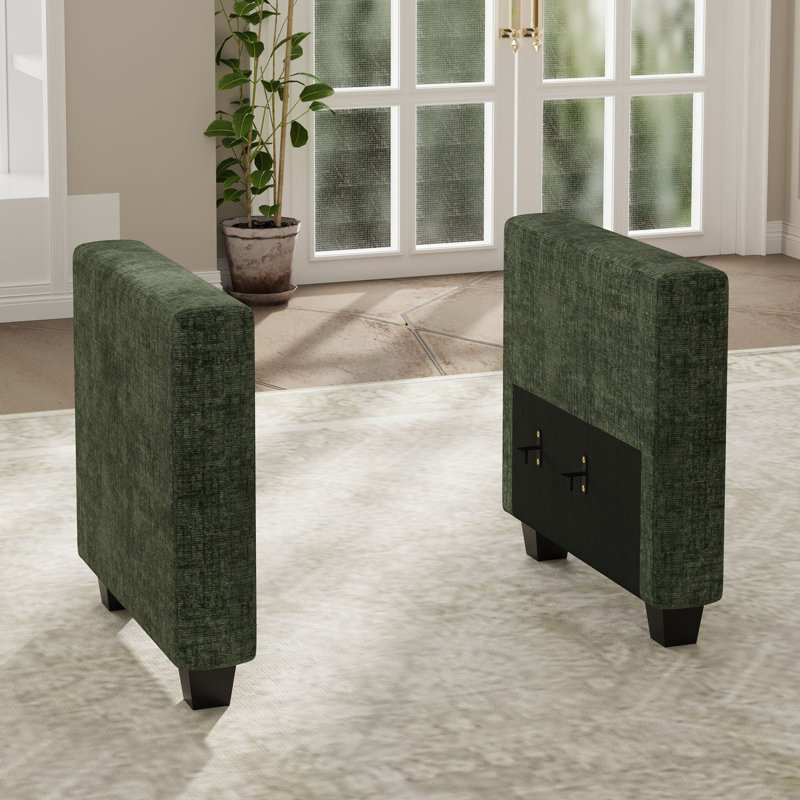 Accoudoirs de canapé modulaire Soneson Ivery, Lin vert