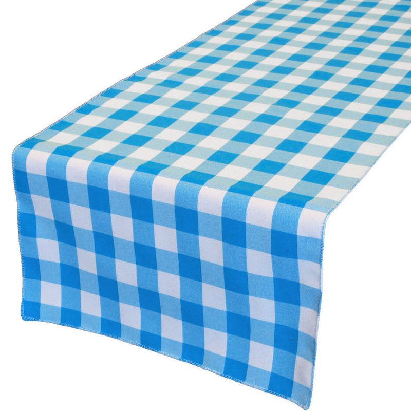 Dutchman Gingham Table Runner, Pink, 144" L x 12" D