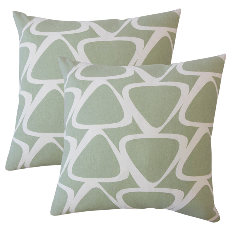 Square Pillow Cover & Insert, Light Green