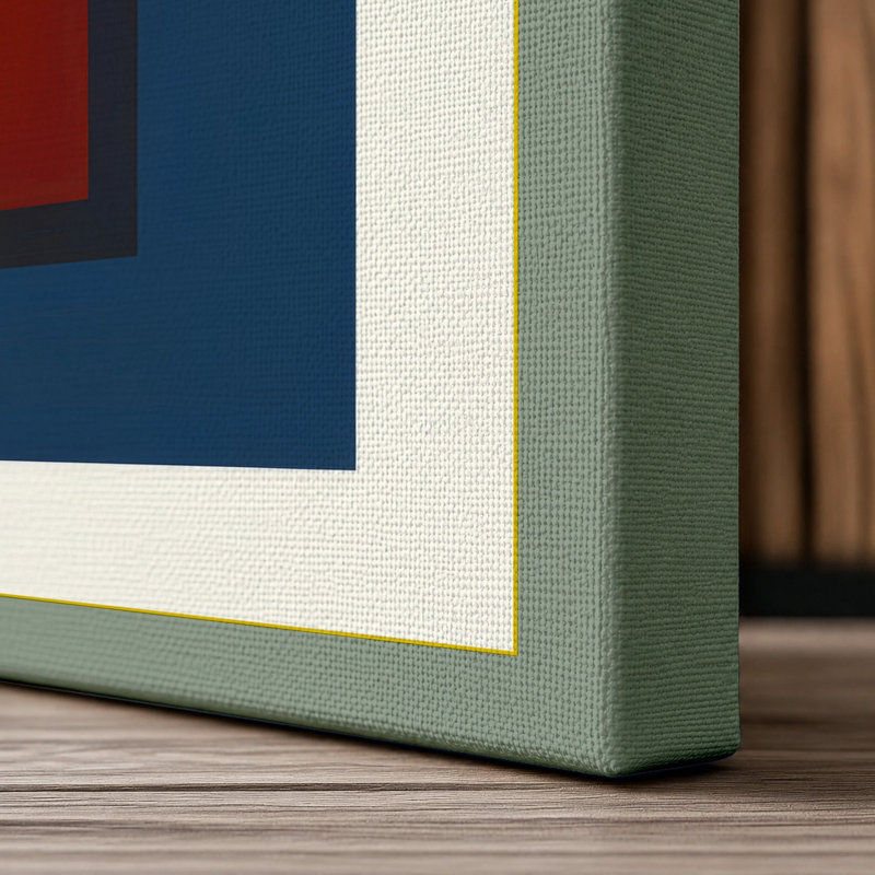 Abstraction Geometric - Wrapped Canvas, 30x20 - 76.2 x 50.8 cm, Sage Border