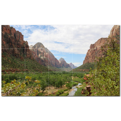 Canyon Photo 6'' x 6'' Satin Ceramic Decorative Mural