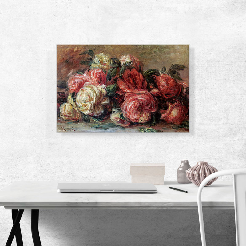 «Discarded Roses 1880» par Pierre-Auguste Renoir, reproduction d'art sur toile tendue, H 18 po x l 26 po x P 1,5 po
