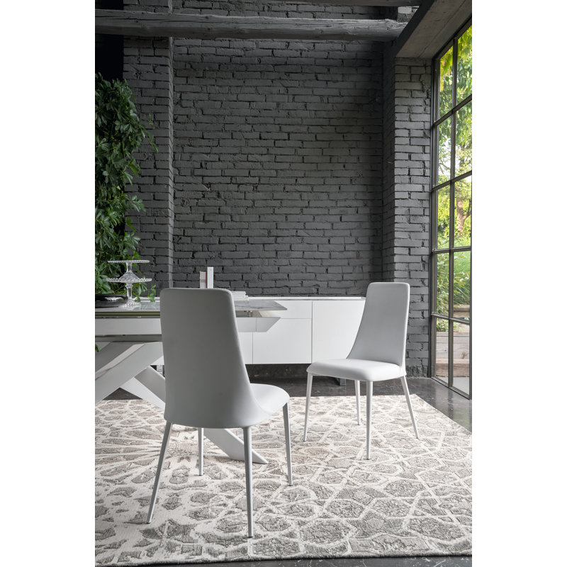 Etoile Upholstered Chair with High Back and Metal Legs, Matt Black, Taupe