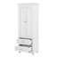 Grande armoire de rangement avec deux tiroirs pour la salle de bain ou le bureau, tablettes réglables, matériau en panneau de fibres à densité moyenne-1270680831