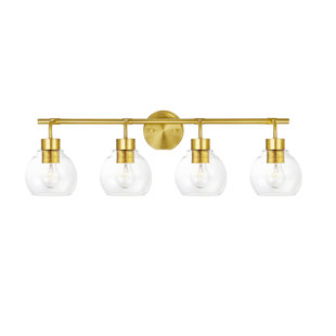 Dakota Brass Sconce Bathroom Vanity Light with Small Brass Dome