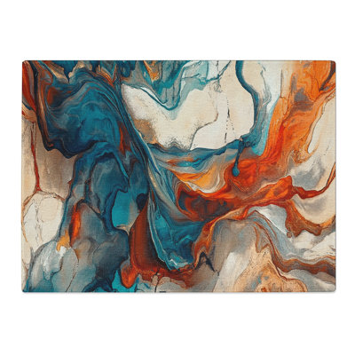Paint Pouring Vol.3  Glass Chopping Board