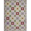Geometric Area Rug in Cream/Green/Red