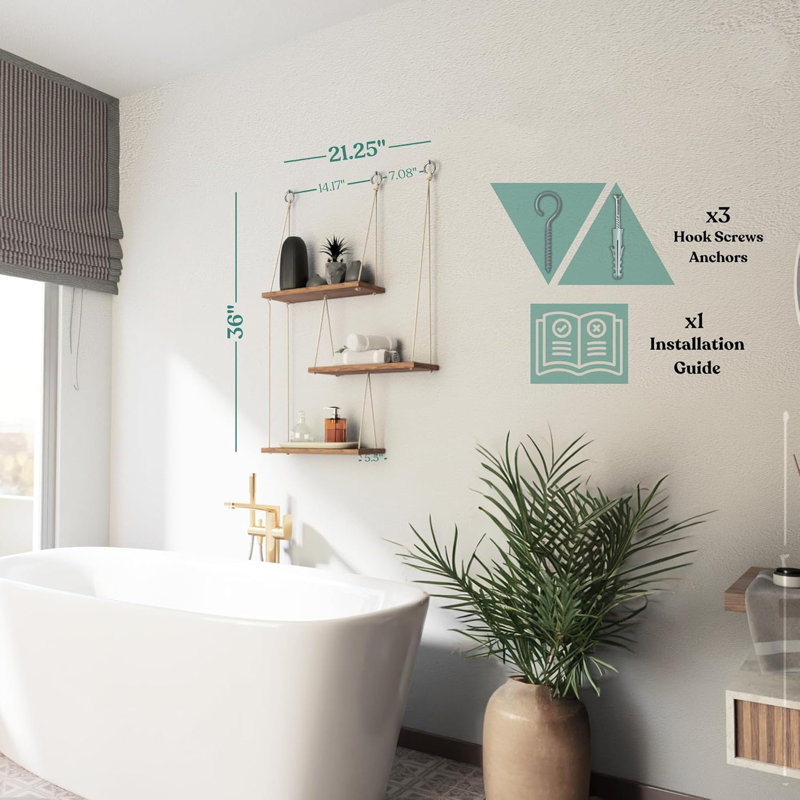 Floating Shelves,Boho Wall Shelves for Plants