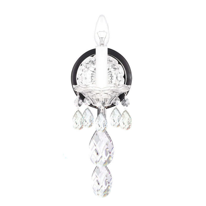 Sterling 1 - Light Candle Wall Light, Spectra Clear, Silver