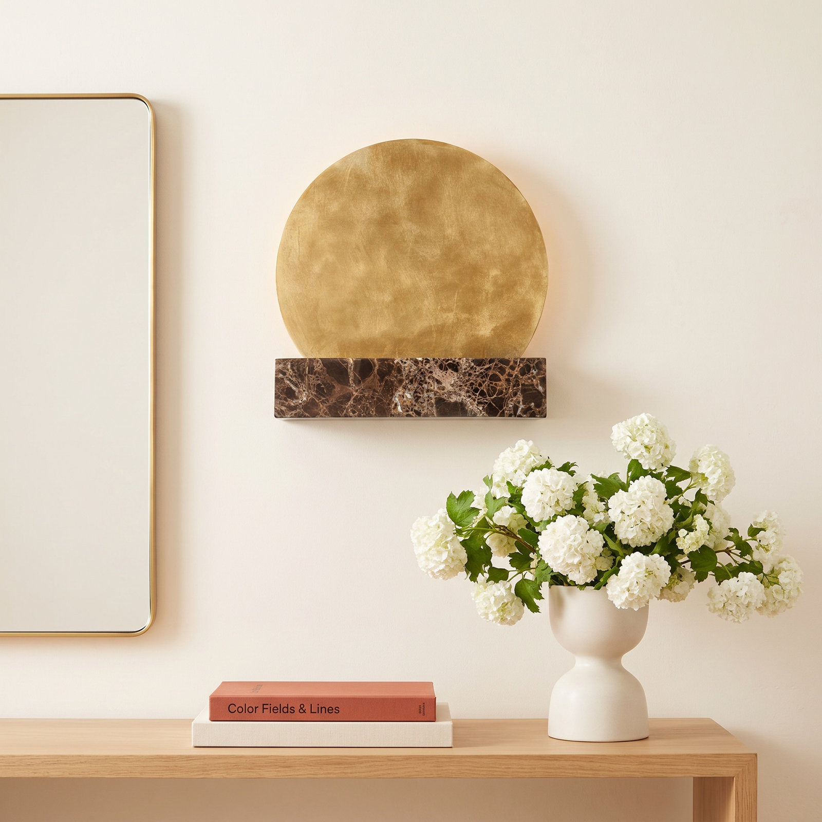 Rune Single Light Flush Mount Sconce