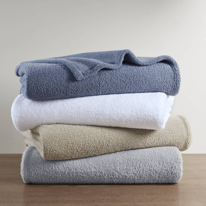 Gray Full Size Knitted Machine Washable Blanket