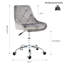 Chaise de salle à manger moderne en velours et - douce, ergonomique, réglable en hauteur. Gris, métal, capacité de charge maximale de 200 lb avec pieds réglables. Prises